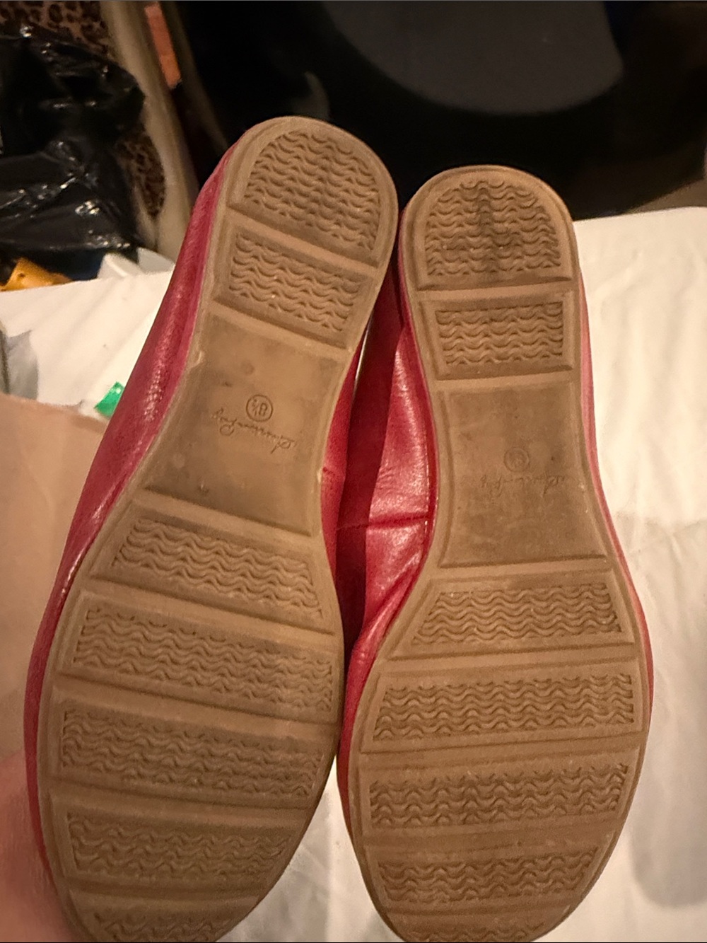 American Rag Red Leather Ballet Flats - Picture 2 of 4